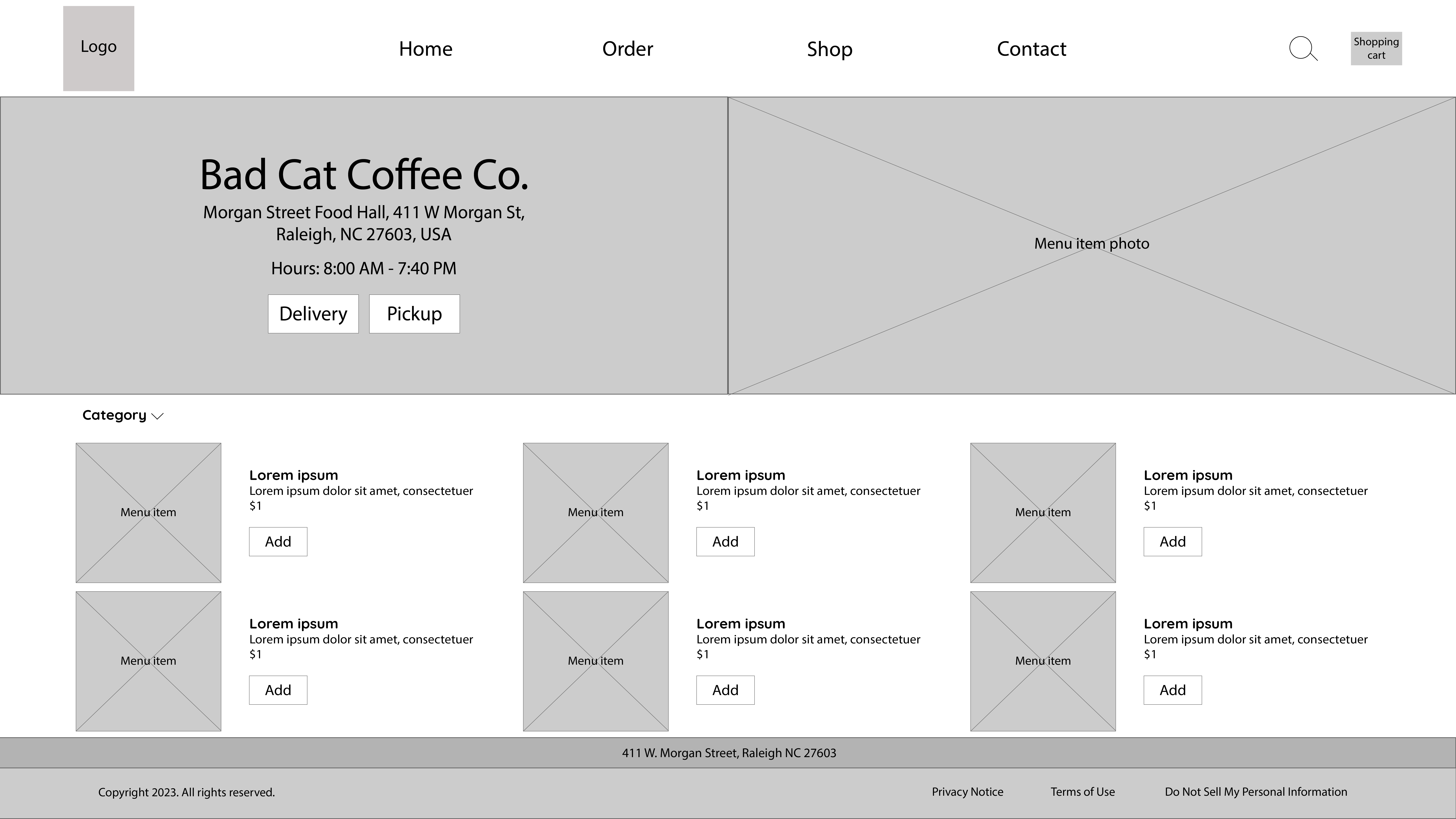 Bad Cat Coffee Order Desktop