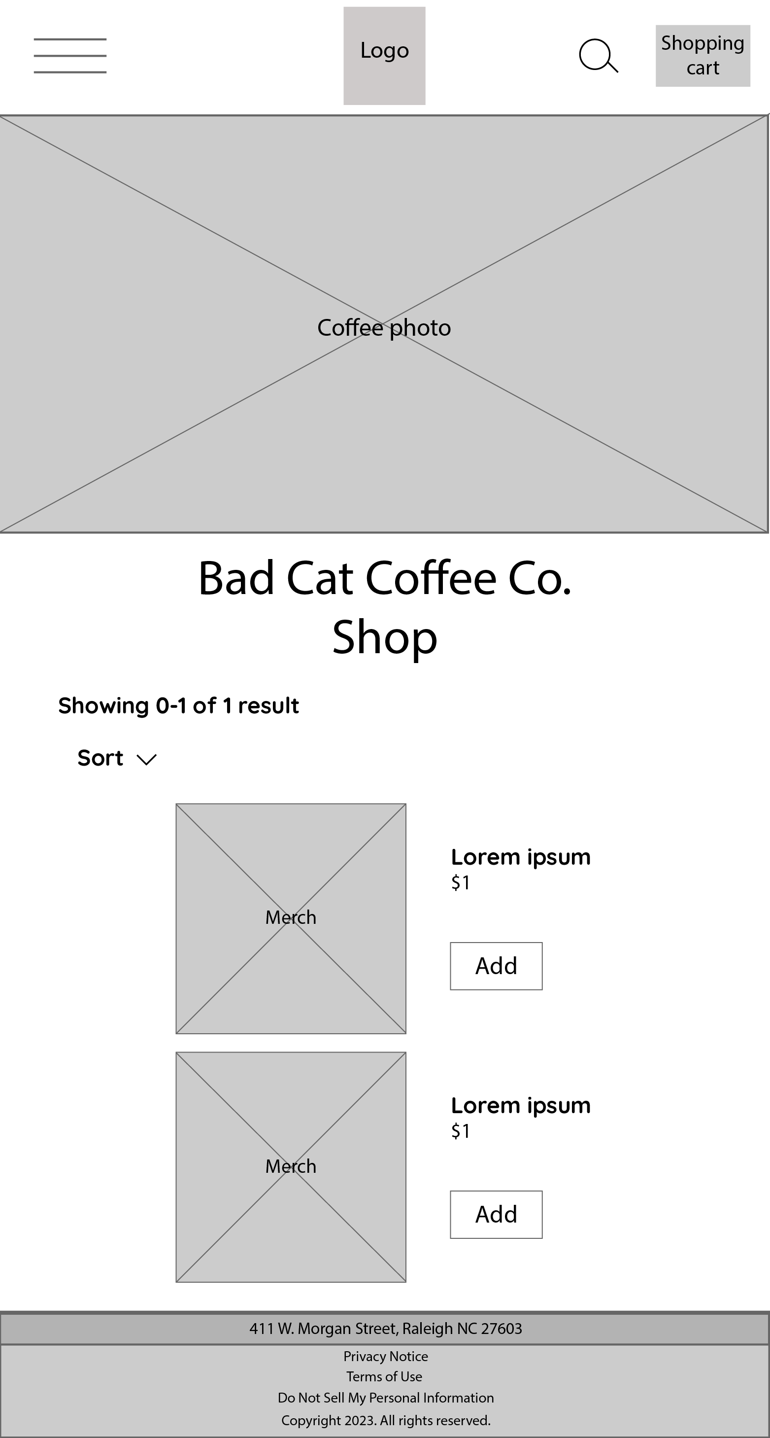 Bad Cat Coffee Shop Mobile