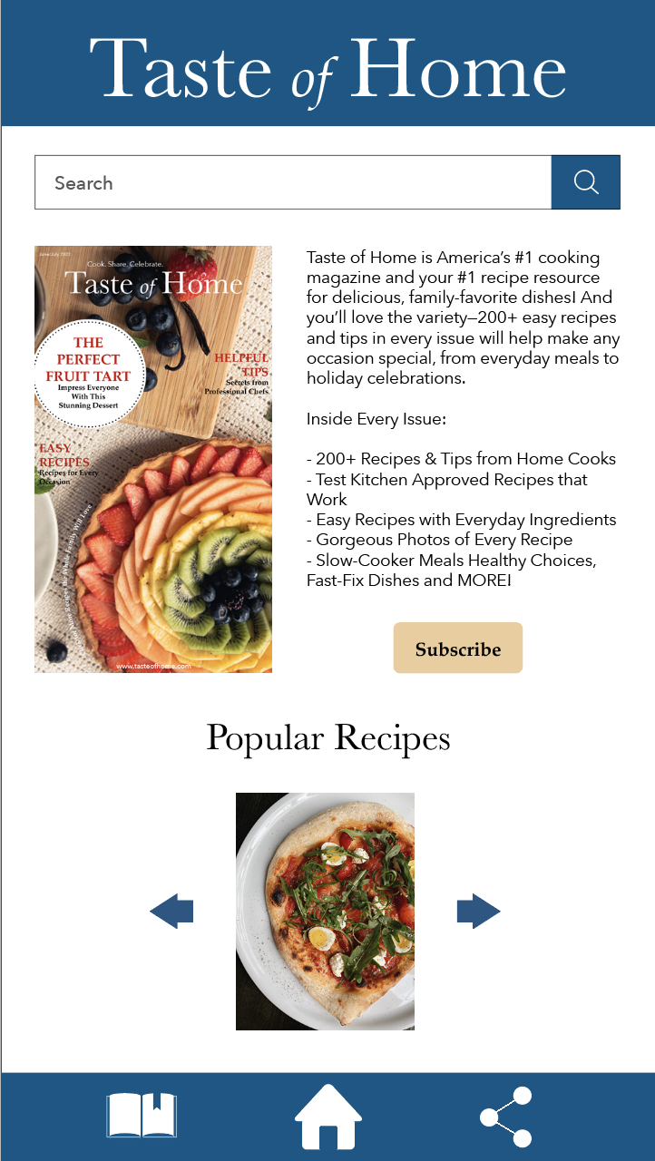 Taste of Home Magazine app